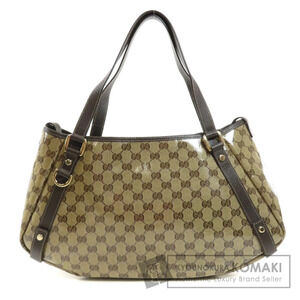 Gucci GG Crystal Abbey Tote Bag coated monogram canvas brown